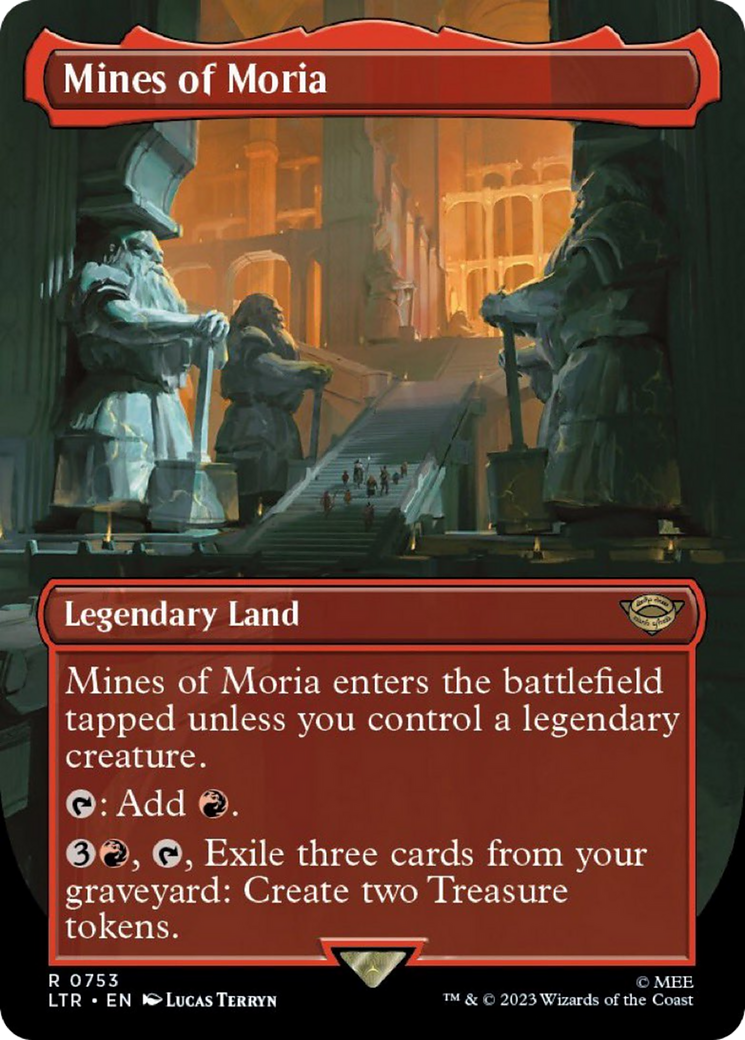 Mines of Moria (Borderless Alternate Art) (Surge Foil) (753) [The Lord of the Rings: Tales of Middle-Earth] | Grognard Games