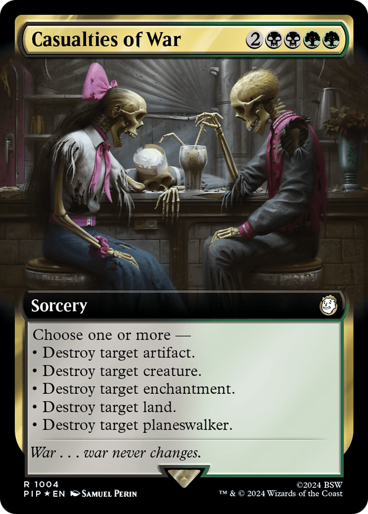 Casualties of War (Extended Art) (Surge Foil) [Fallout] | Grognard Games