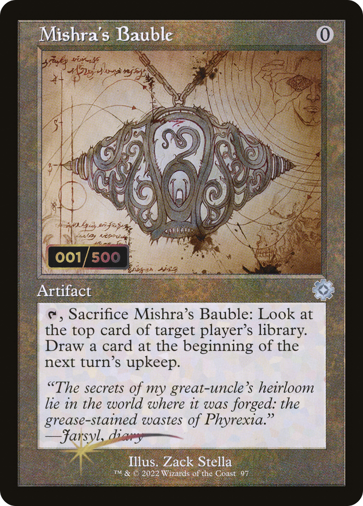 Mishra's Bauble (Retro Schematic) (Serial Numbered) [The Brothers' War Retro Artifacts] | Grognard Games