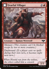 Fearful Villager // Fearsome Werewolf [Innistrad: Crimson Vow] | Grognard Games