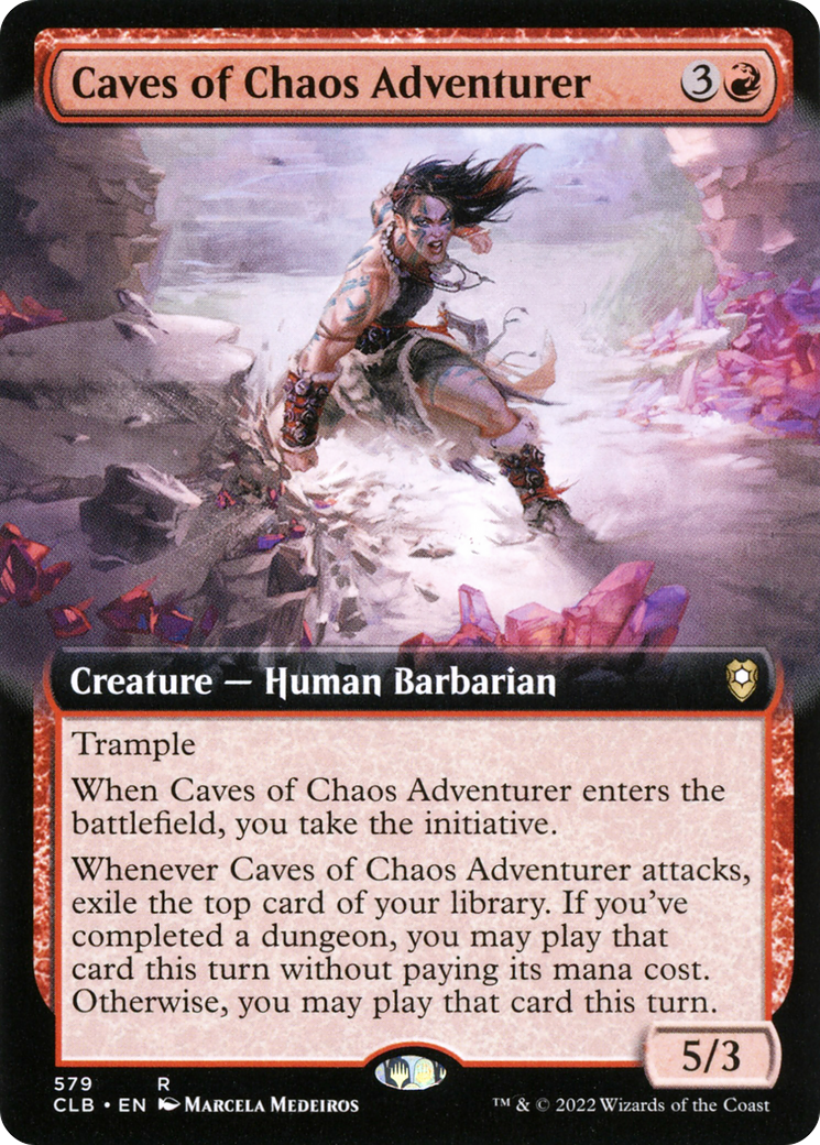 Caves of Chaos Adventurer (Extended Art) [Commander Legends: Battle for Baldur's Gate] | Grognard Games