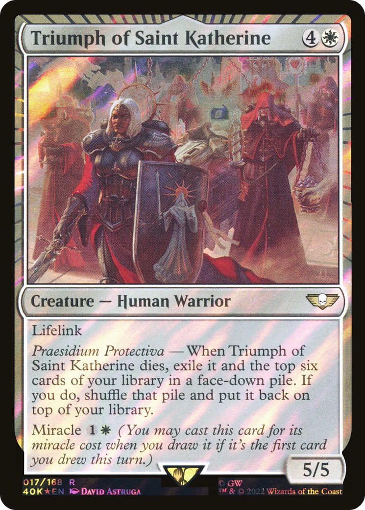 Triumph of Saint Katherine (Surge Foil) [Universes Beyond: Warhammer 40,000] | Grognard Games