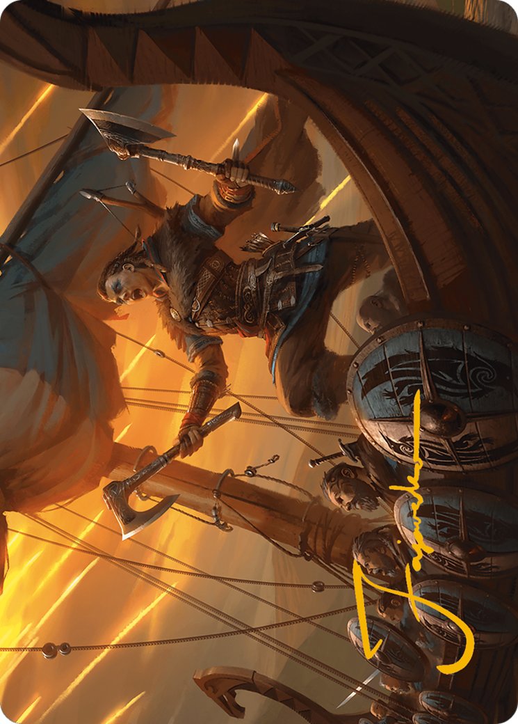Eivor, Battle-Ready Art Card (Gold-Stamped Signature) (ASACR-018) - Assassin's Creed Art Series (Borderless) | Grognard Games