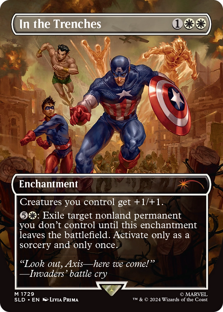 In the Trenches (SLD-1729) - Secret Lair Drop (Borderless) Foil | Grognard Games