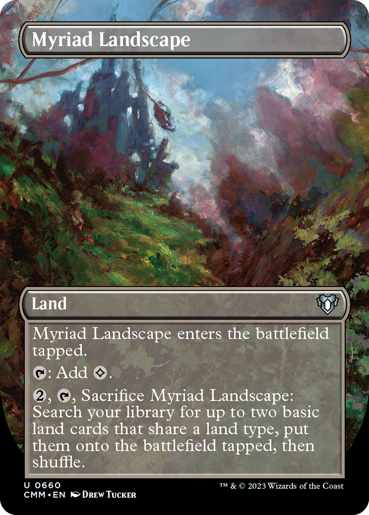 Myriad Landscape (Borderless Alternate Art) [Commander Masters] | Grognard Games