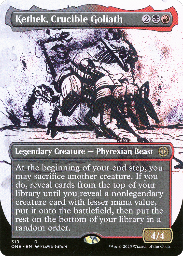 Kethek, Crucible Goliath (Borderless Ichor) [Phyrexia: All Will Be One] | Grognard Games