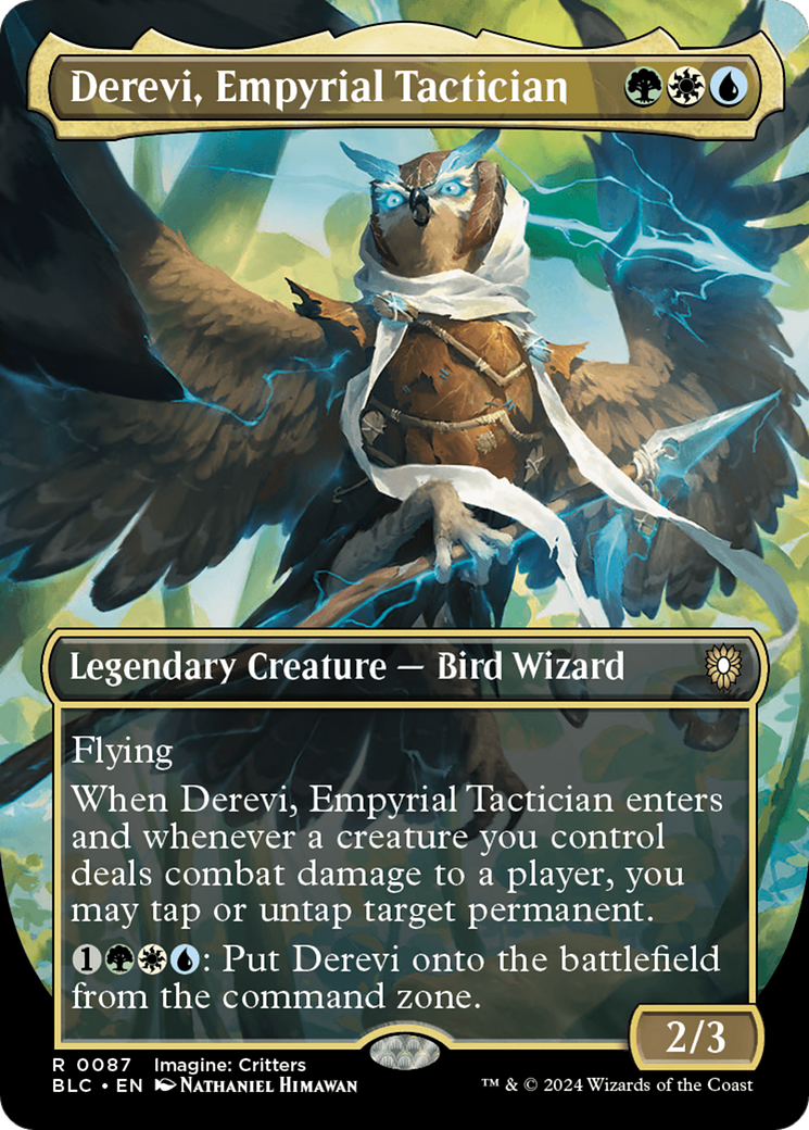 Derevi, Empyrial Tactician (Borderless) [Bloomburrow Commander] | Grognard Games