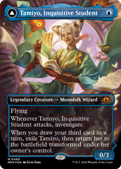 Tamiyo, Inquisitive Student // Tamiyo, Seasoned Scholar (Borderless) (Textured Foil) [Modern Horizons 3] | Grognard Games