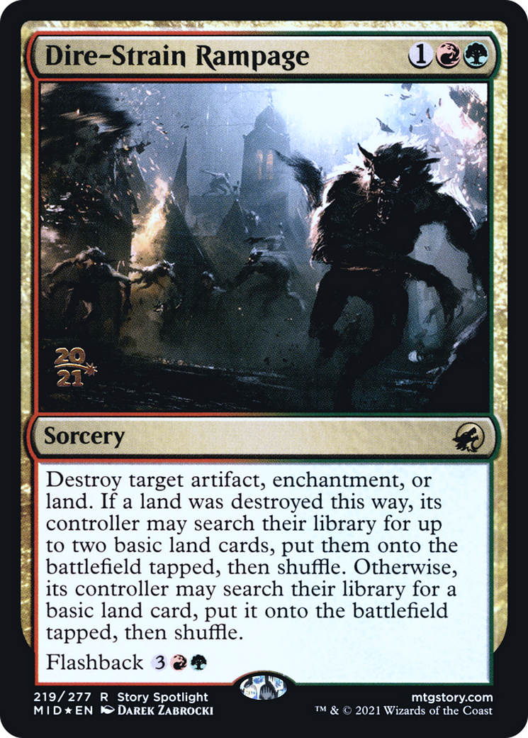Dire-Strain Rampage [Innistrad: Midnight Hunt Prerelease Promos] | Grognard Games