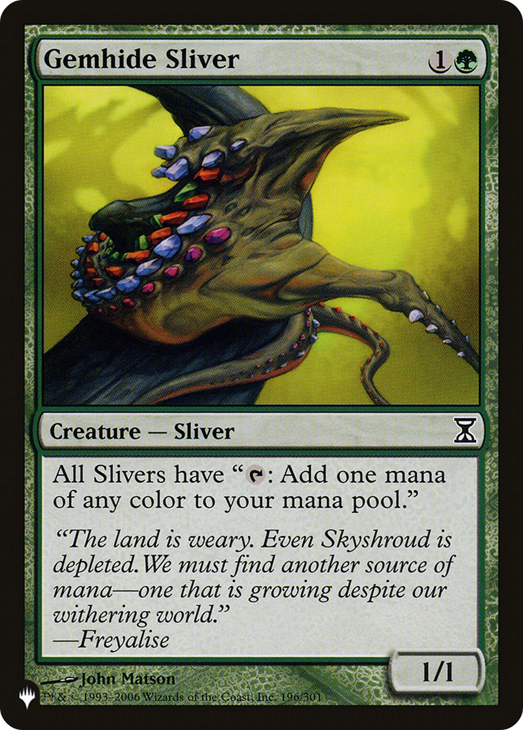 Gemhide Sliver [The List] | Grognard Games