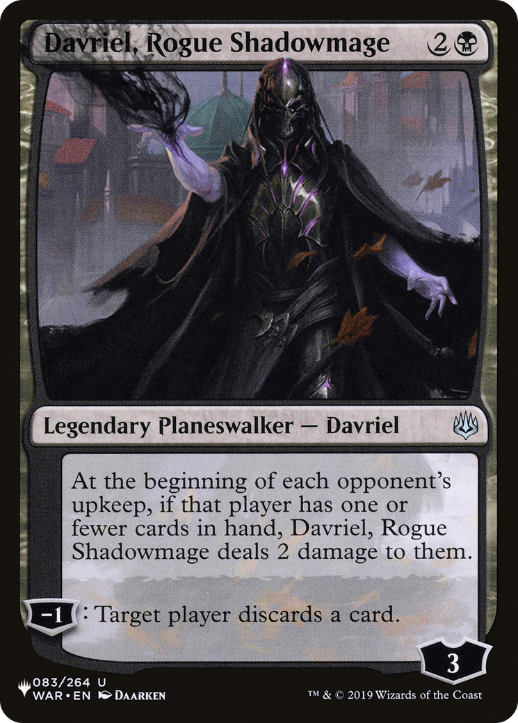 Davriel, Rogue Shadowmage [The List Reprints] | Grognard Games