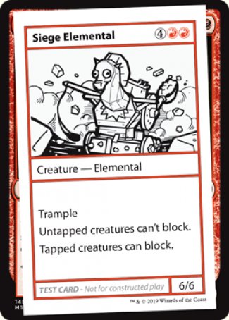 Siege Elemental (2021 Edition) [Mystery Booster Playtest Cards] | Grognard Games