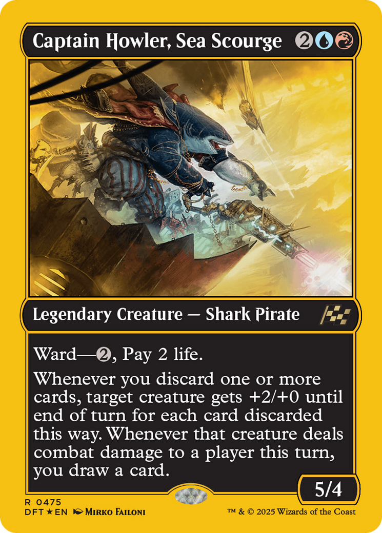 Captain Howler, Sea Scourge (First-Place Foil) [Aetherdrift] | Grognard Games