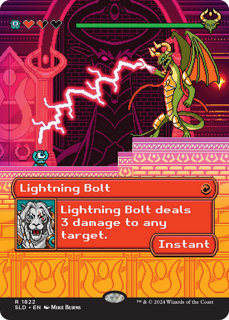 Lightning Bolt (SLD-1822) - Secret Lair Drop (Borderless) Foil | Grognard Games