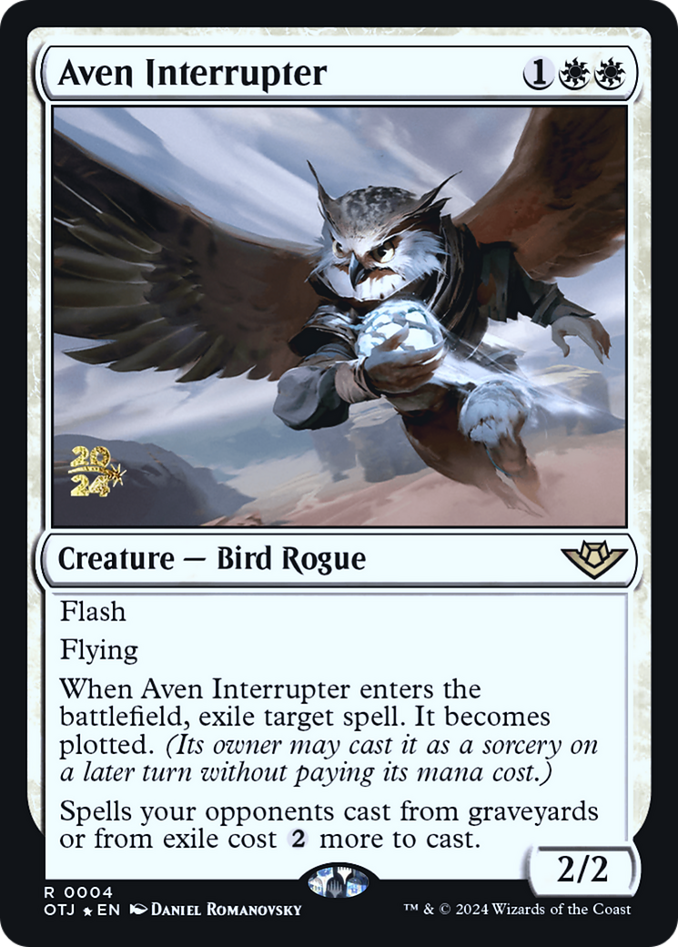 Aven Interrupter [Outlaws of Thunder Junction Prerelease Promos] | Grognard Games