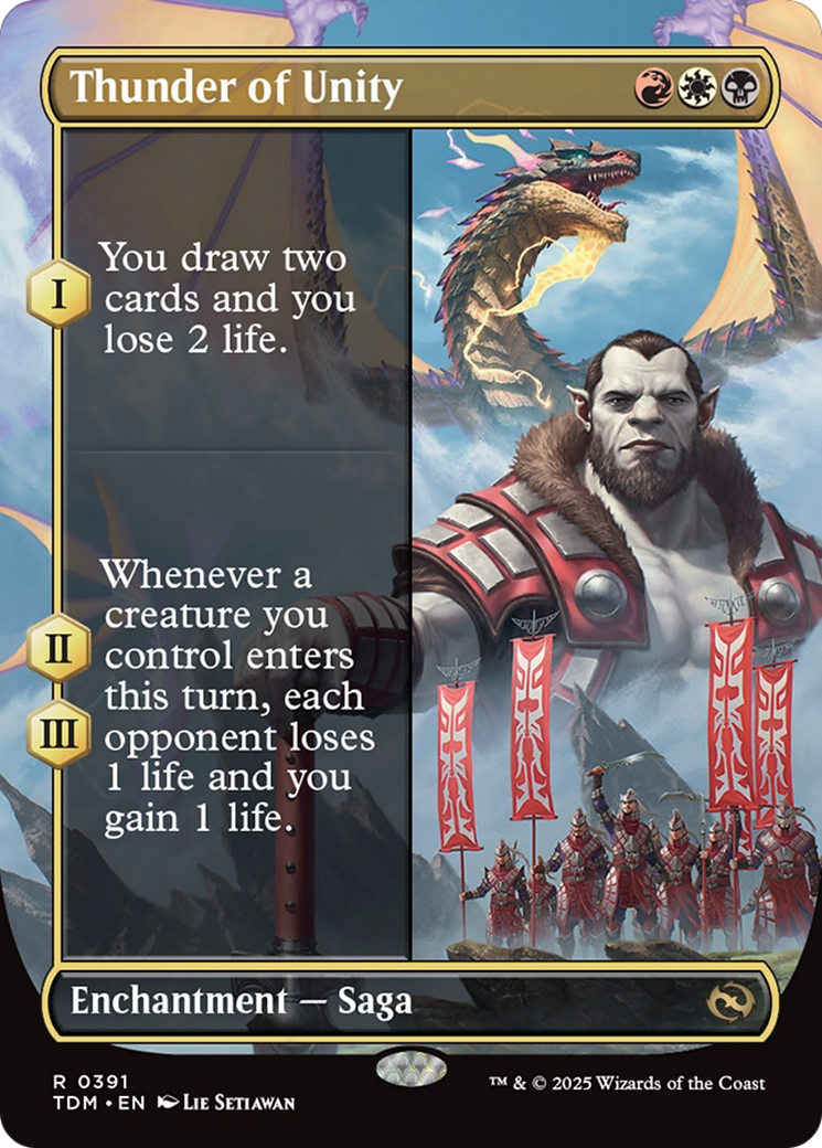 Thunder of Unity (Borderless) [Tarkir: Dragonstorm] | Grognard Games