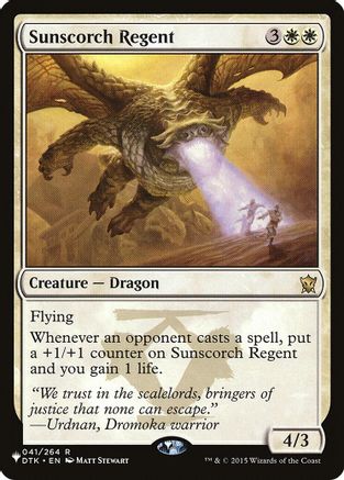 Sunscorch Regent (LIST-041/264) - The List Reprints | Grognard Games