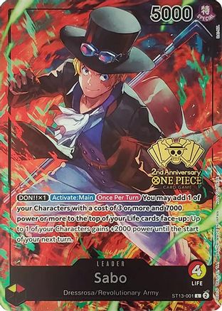 Sabo (2nd Anniversary Tournament) (ST13-001) - One Piece Promotion Cards Foil | Grognard Games