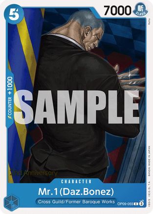 Mr.1(Daz.Bonez) (OP09-055) - Emperors in the New World: 2nd Anniversary Tournament Cards | Grognard Games