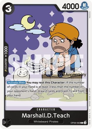 Marshall.D.Teach (092) (OP09-092) - Emperors in the New World: 2nd Anniversary Tournament Cards | Grognard Games