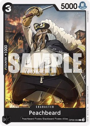 Peachbeard (OP09-094) - Emperors in the New World: 2nd Anniversary Tournament Cards | Grognard Games