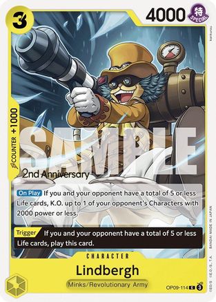Lindbergh (OP09-114) - Emperors in the New World: 2nd Anniversary Tournament Cards | Grognard Games