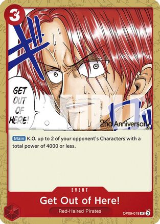 Get Out of Here! (OP09-018) - Emperors in the New World: 2nd Anniversary Tournament Cards | Grognard Games