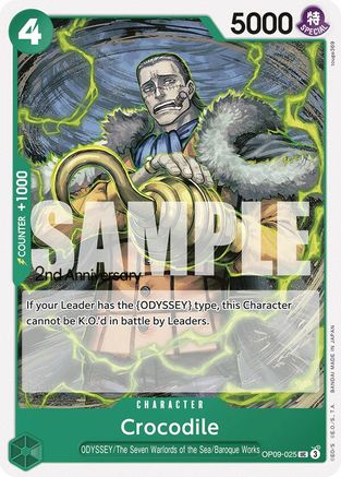 Crocodile (025) (OP09-025) - Emperors in the New World: 2nd Anniversary Tournament Cards | Grognard Games