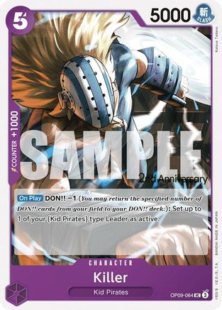 Killer (OP09-064) - Emperors in the New World: 2nd Anniversary Tournament Cards | Grognard Games