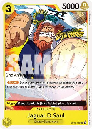 Jaguar.D.Saul (OP09-109) - Emperors in the New World: 2nd Anniversary Tournament Cards | Grognard Games