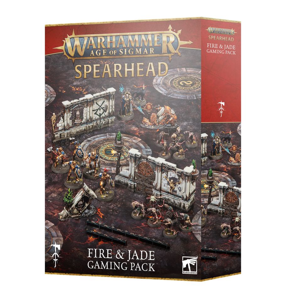 WARHAMMER AGE OF SIGMAR: SPEARHEAD – FIRE & JADE GAMING PACK (Pre-Order) | Grognard Games