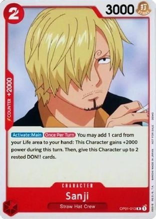 Sanji (OP01-013) - One Piece Demo Deck Cards | Grognard Games