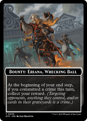 Bounty: Eriana, Wrecking Ball // Bounty Rules Double-Sided Token [Outlaws of Thunder Junction Commander Tokens] | Grognard Games