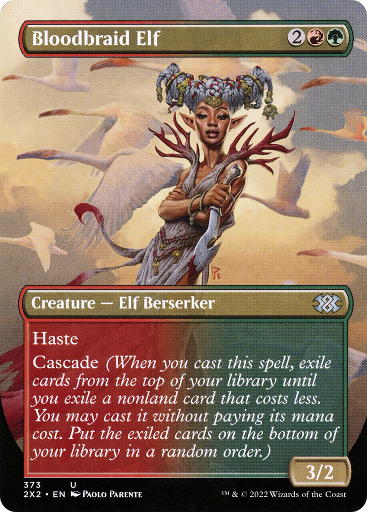 Bloodbraid Elf (Borderless Alternate Art) [Double Masters 2022] | Grognard Games