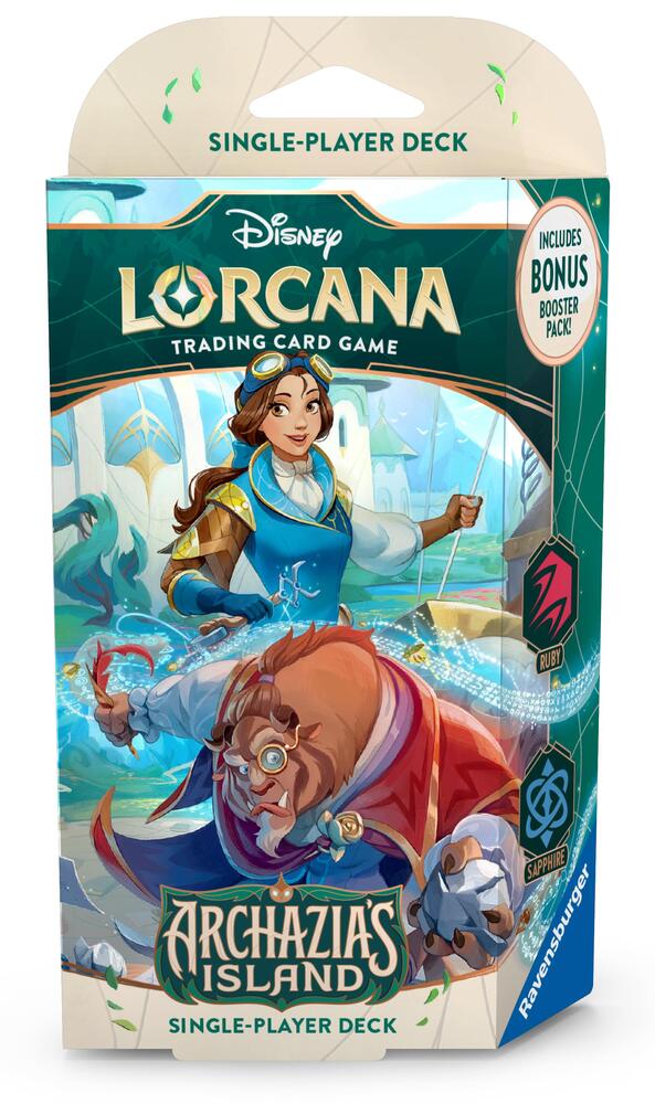 Disney Lorcana TCG: Archazia's Island Starter Deck - Ruby/Sapphire (Pre-Order) | Grognard Games