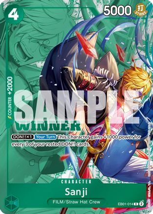 Sanji (Winner Pack 2025 Vol. 1) (EB01-014) - One Piece Promotion Cards Foil | Grognard Games