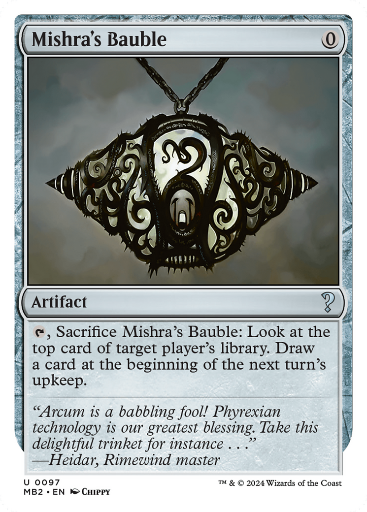 Mishra's Bauble (White Border) [Mystery Booster 2] | Grognard Games