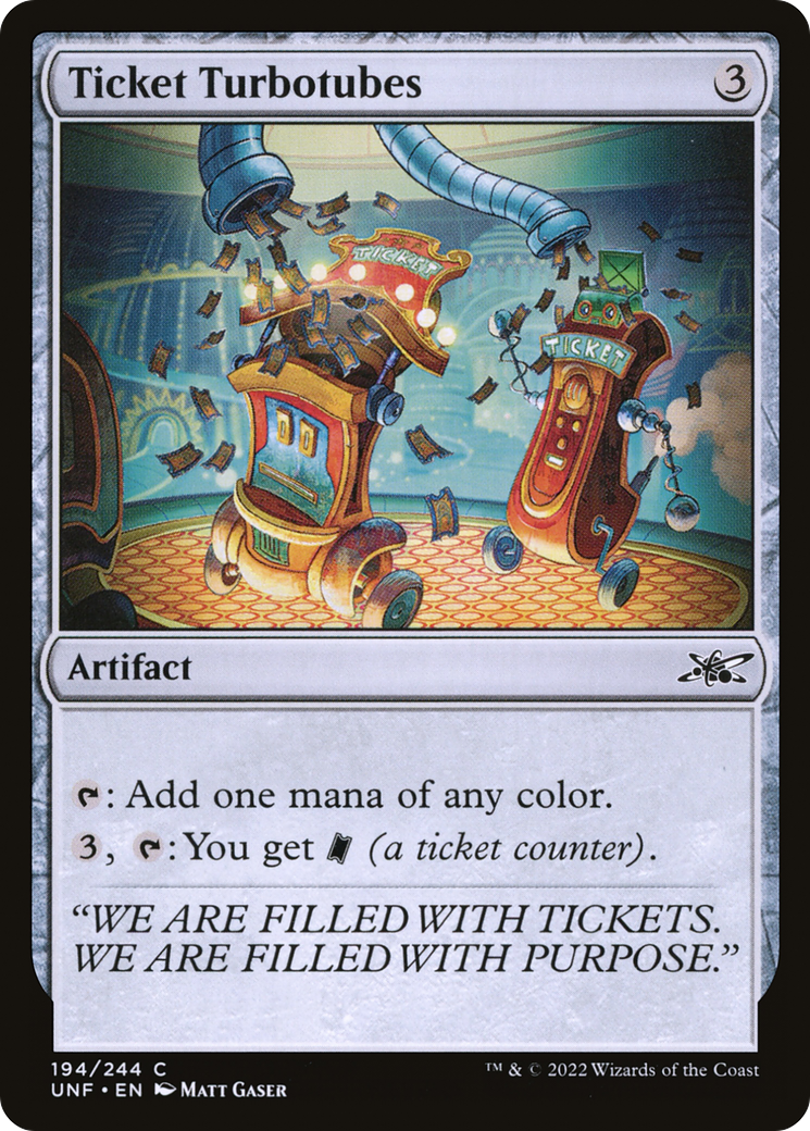 Ticket Turbotubes [Unfinity] | Grognard Games
