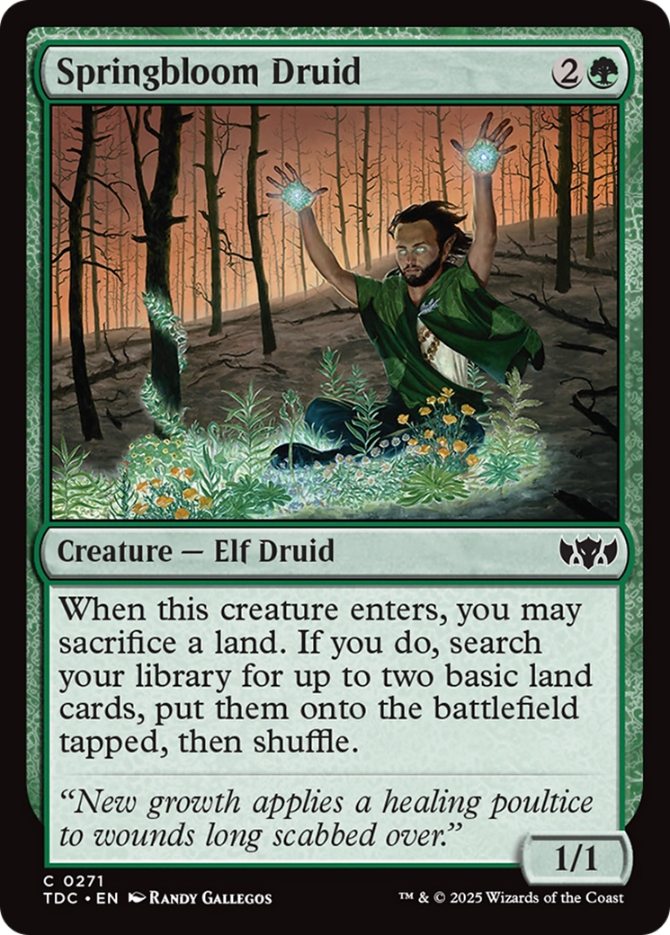Springbloom Druid [Tarkir: Dragonstorm Commander] | Grognard Games