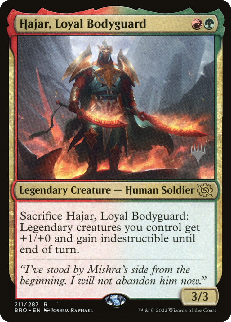Hajar, Loyal Bodyguard (Promo Pack) [The Brothers' War Promos] | Grognard Games