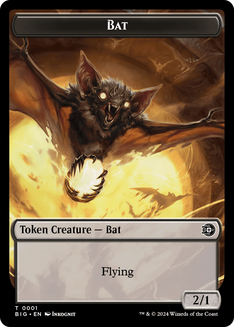Bat Token [Outlaws of Thunder Junction: The Big Score Tokens] | Grognard Games