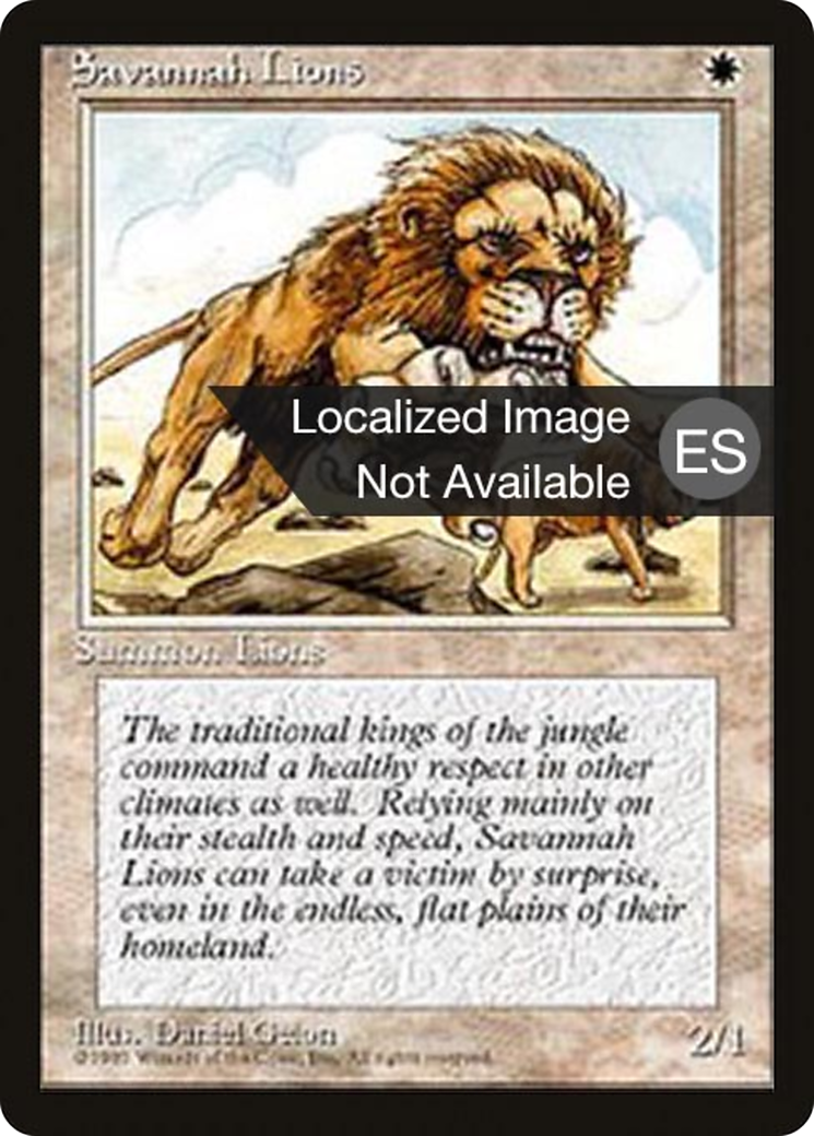 Savannah Lions [Fourth Edition (Foreign Black Border)] | Grognard Games