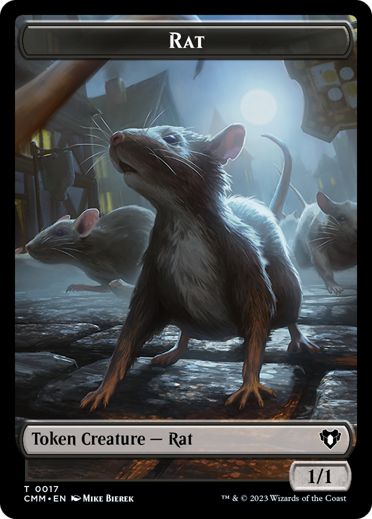 Eldrazi Spawn // Rat Double-Sided Token [Commander Masters Tokens] | Grognard Games