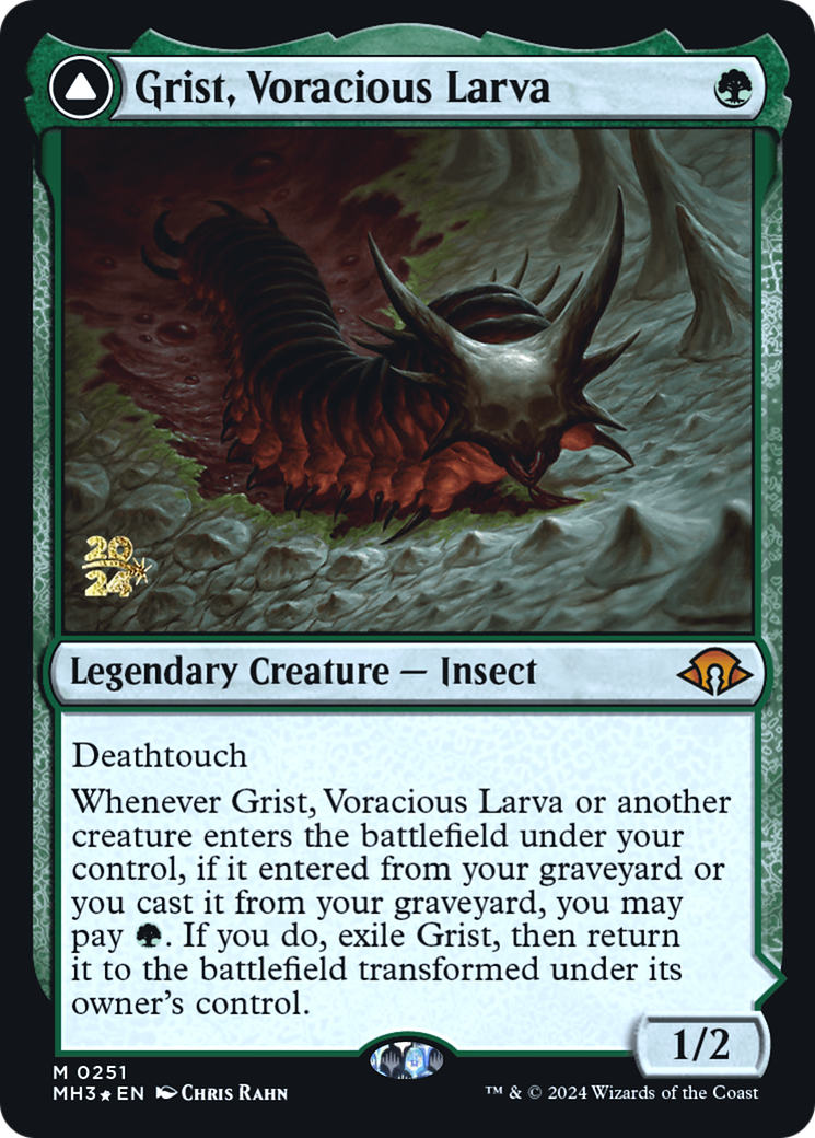 Grist, Voracious Larva [Modern Horizons 3 Prerelease Promos] | Grognard Games