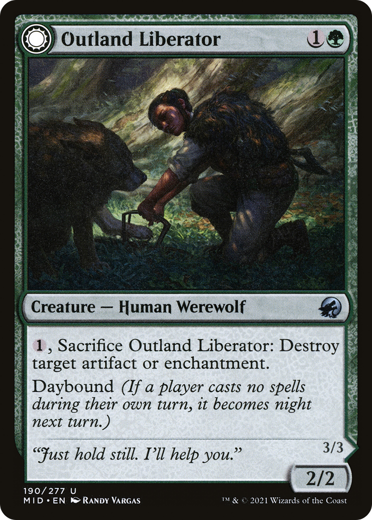Outland Liberator // Frenzied Trapbreaker [Innistrad: Midnight Hunt] | Grognard Games