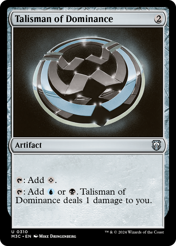 Talisman of Dominance (Ripple Foil) [Modern Horizons 3 Commander] | Grognard Games