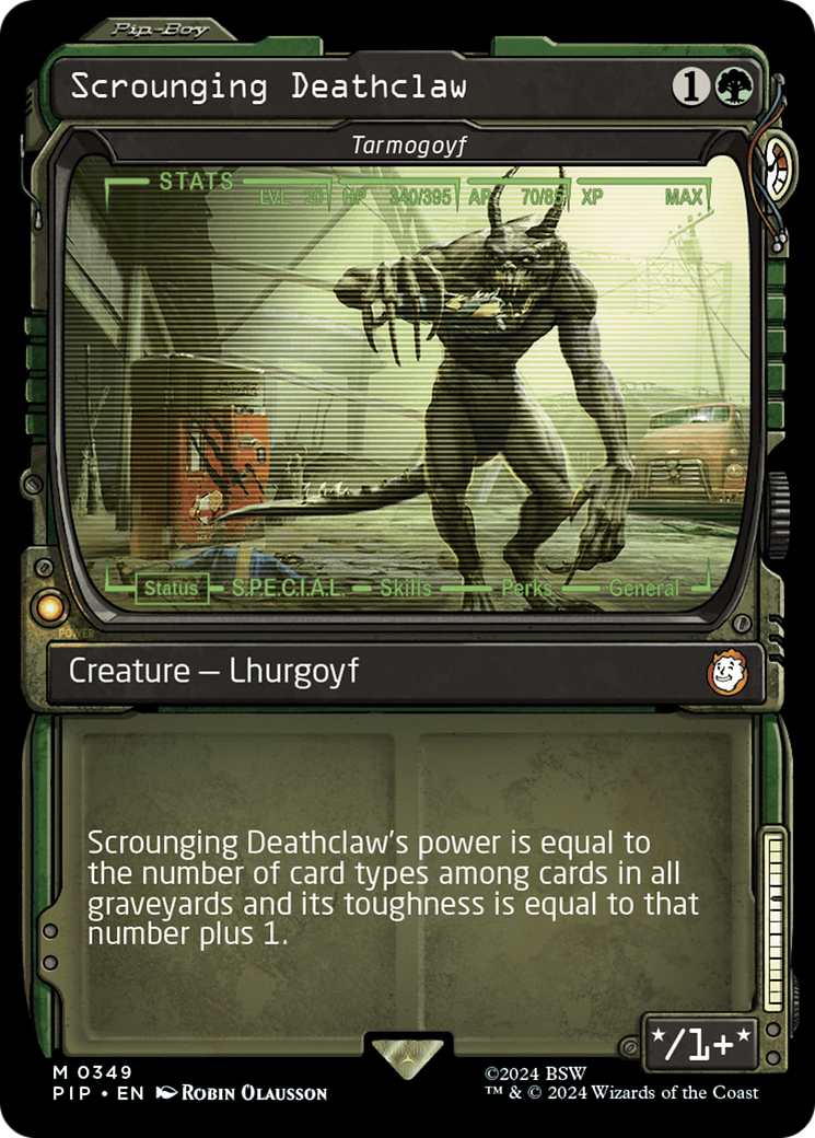 Scrounging Deathclaw - Tarmogoyf (Showcase) [Fallout] | Grognard Games