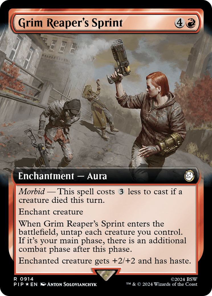 Grim Reaper's Sprint (Extended Art) (Surge Foil) [Fallout] | Grognard Games