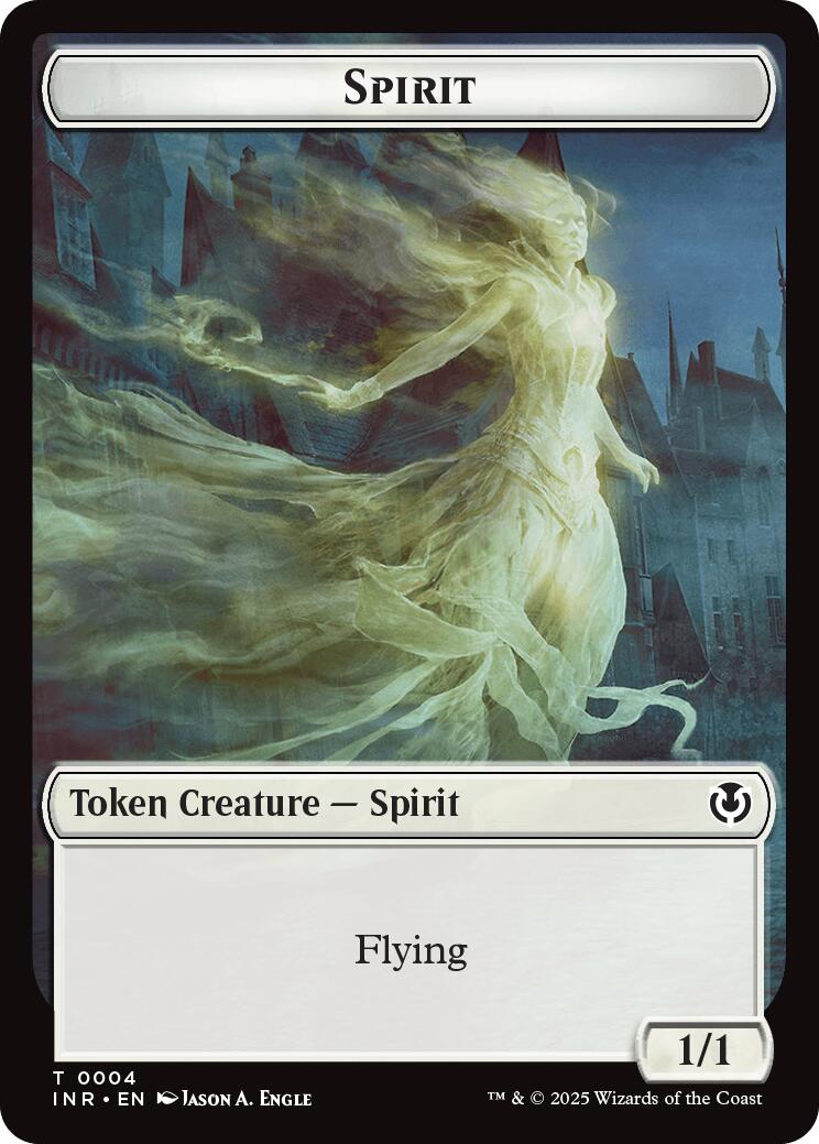 Spirit // Human (0002) Double-Sided Token [Innistrad Remastered Tokens] | Grognard Games