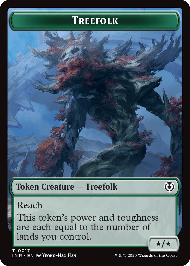 Treefolk // Emblem - Wrenn and Seven Double-Sided Token [Innistrad Remastered Tokens] | Grognard Games